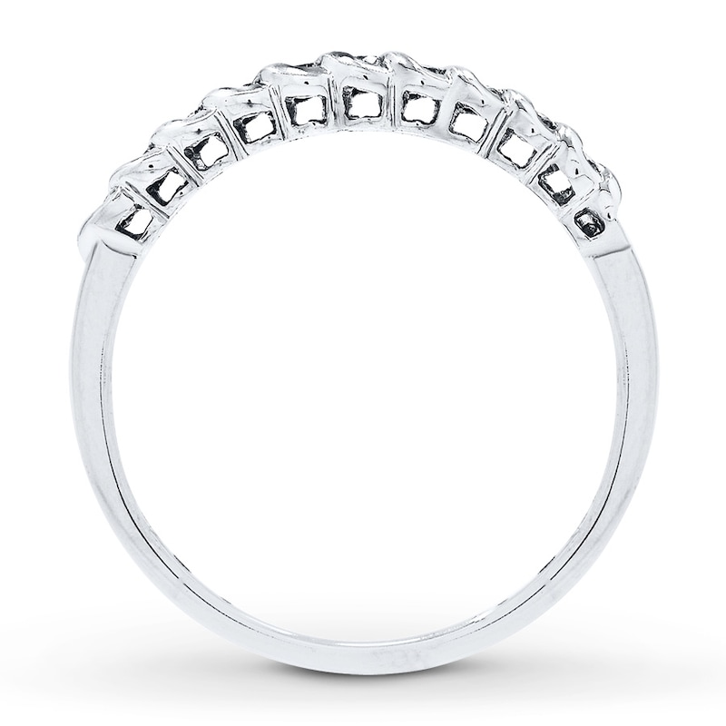 Diamond Ring 1/10 ct tw Round-cut 10K White Gold