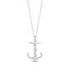 Thumbnail Image 0 of Hallmark Diamonds Anchor Necklace 1/6 ct tw Sterling Silver 18"