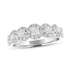 Thumbnail Image 0 of Leo Diamond Anniversary Ring 3/4 ct tw Round-cut 14K White Gold