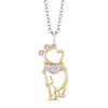 Thumbnail Image 0 of Disney Treasures Winnie the Pooh Diamond Necklace 1/20 ct tw Sterling Silver & 10K Yellow Gold 17"