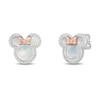 Thumbnail Image 0 of Disney Treasures Minnie Mouse Mother of Pearl & Diamond Earrings 1/6 ct tw 10K Rose Gold & Sterling Silver