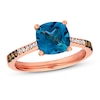 Thumbnail Image 0 of Le Vian Blue Topaz & Diamond Ring 1/6 ct tw 14K Strawberry Gold