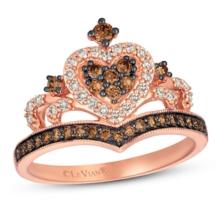 Le Vian Chocolate Diamond Tiara Ring 1/2 ct tw 14K Strawberry Gold|Kay