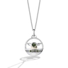 Thumbnail Image 0 of Star Wars Grogu Green Tourmaline Necklace 1/10 ct tw Diamonds Sterling Silver/10K Yellow Gold 18"