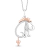 Thumbnail Image 0 of Disney Treasures Winnie the Pooh "Eeyore" Diamond Necklace 1/15 ct tw Sterling Silver & 10K Rose Gold 19"
