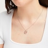 Thumbnail Image 1 of Hallmark Diamonds Heart & Arrow Necklace 1/10 ct tw Sterling Silver & 10K Rose Gold 18"