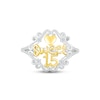 Thumbnail Image 1 of Diamond Quinceañera "Sweet 15" Ring Sterling Silver & 10K Yellow Gold