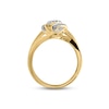 Thumbnail Image 2 of Diamond Swirl Ring 1/2 ct tw Round & Baguette-cut 10K Yellow Gold