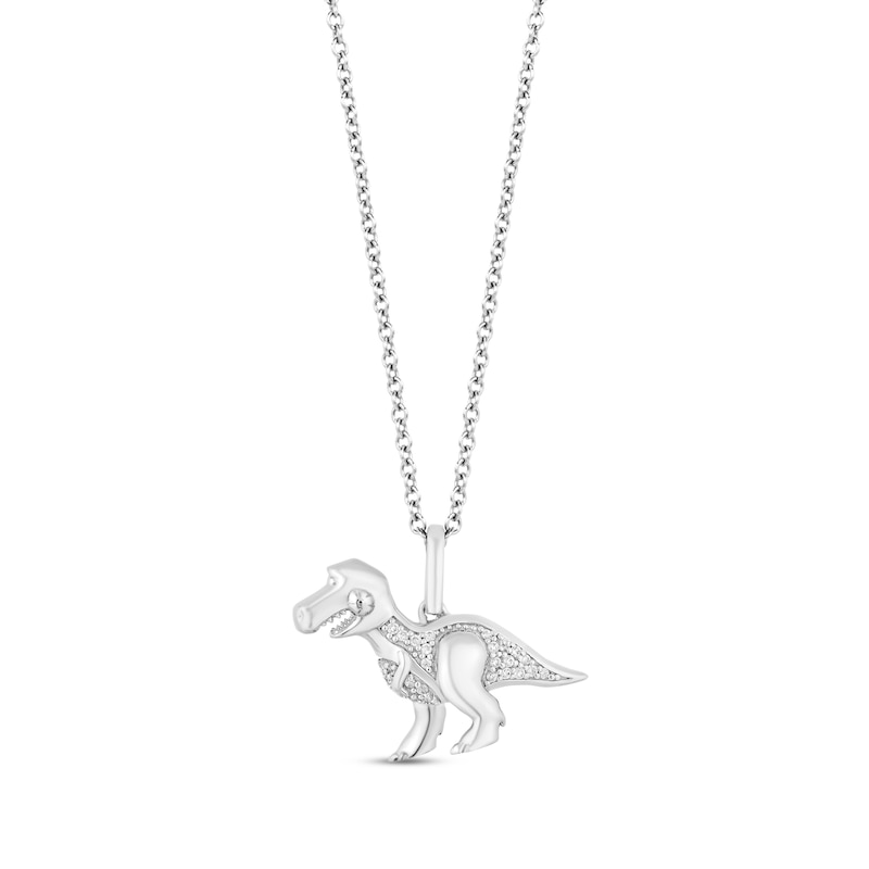 Disney Treasures Toy Story "Rex" Diamond Necklace 1/15 ct tw Sterling Silver 17"
