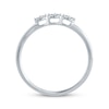 Thumbnail Image 1 of Diamond Marquise Stack Ring 1/20 ct tw 10K White Gold