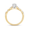 Thumbnail Image 2 of Hallmark Diamonds Multi-Stone Marquise Frame Diamond Ring 1/4 ct tw 10K Two-Tone Gold
