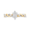 Thumbnail Image 3 of Hallmark Diamonds Multi-Stone Marquise Frame Diamond Ring 1/4 ct tw 10K Two-Tone Gold