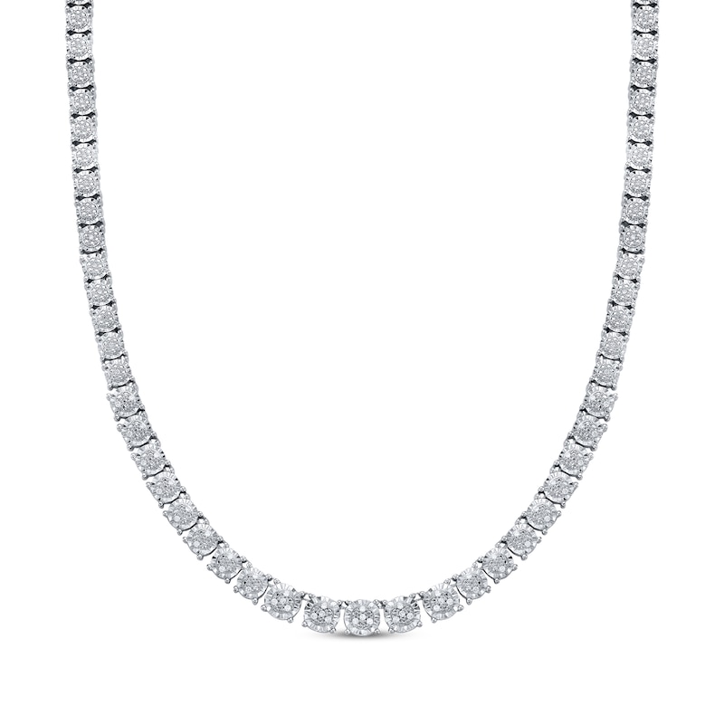 Diamond Tennis Necklace 1/2 ct tw Sterling Silver
