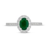 Thumbnail Image 2 of Neil Lane Oval-Cut Natural Emerald & Diamond Engagement Ring 1/2 ct tw 14K White Gold