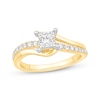Thumbnail Image 0 of Princess & Round-Cut Diamond Engagement Ring 3/8 ct tw 14K Two-Tone Gold