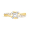 Thumbnail Image 2 of Princess & Round-Cut Diamond Engagement Ring 3/8 ct tw 14K Two-Tone Gold