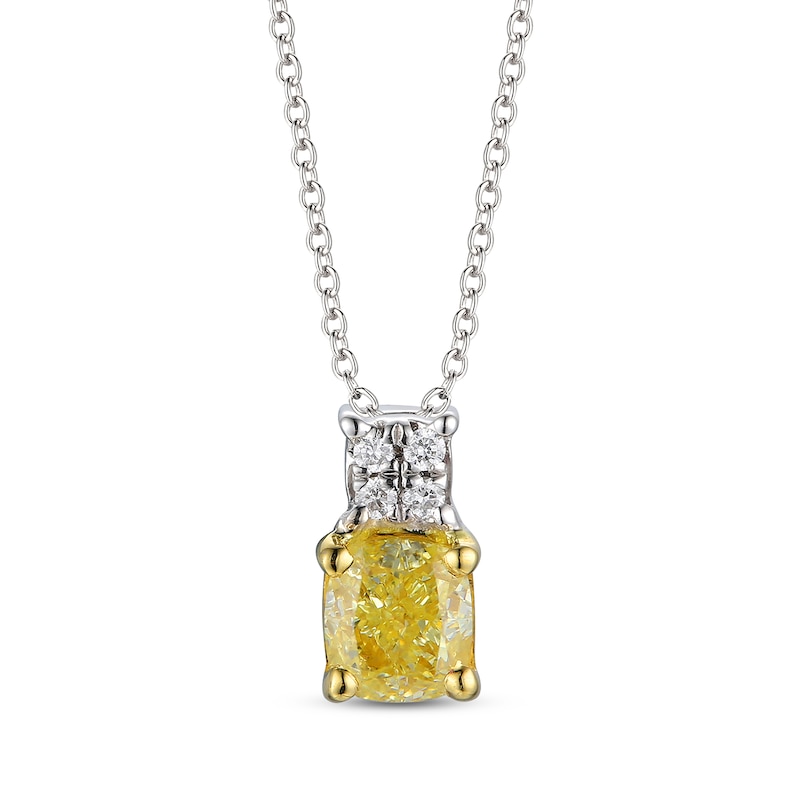 Le Vian Sunny Yellow Diamond Necklace 1/4 ct tw 14K Two-Tone Gold 19"