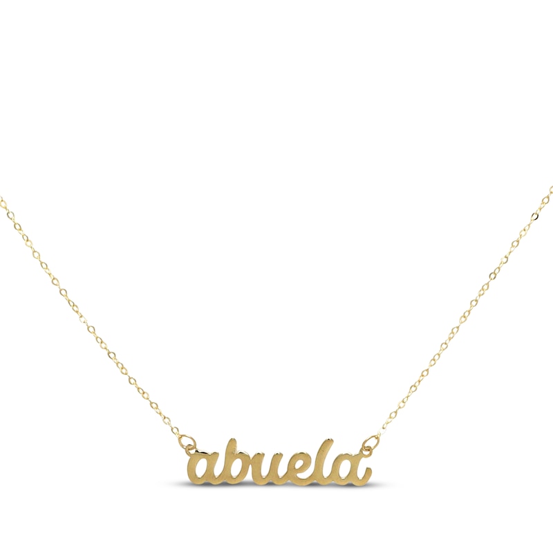 "Abuela" Necklace 10K Yellow Gold 18"