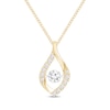 Thumbnail Image 0 of Unstoppable Love Lab-Created Diamond Marquise Frame Necklace 1 ct tw 10K Yellow Gold 19"