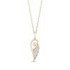 Thumbnail Image 0 of Hallmark Diamonds Angel Wing Necklace 1/20 ct tw 10K Yellow Gold 18"