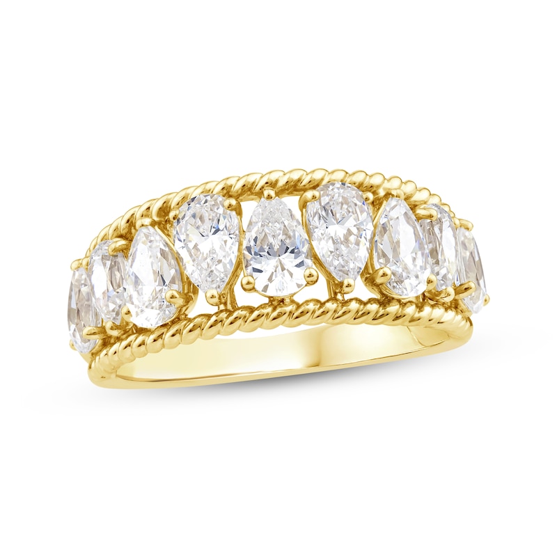 Threads of Love Pear-Shaped Lab-Created Diamond Anniversary Ring 2 ct tw 14K Yellow Gold