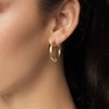 Thumbnail Image 2 of Reaura Textured Hoop Earrings Repurposed 14K Yellow Gold 26mm