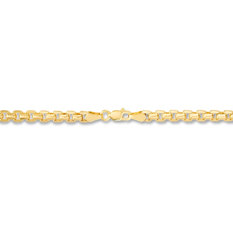 Solid Box Chain Necklace 10K Yellow Gold 24"