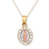 Thumbnail Image 0 of Our Lady of Guadalupe Children's Necklace 14K Two-Tone Gold