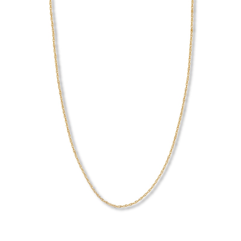 Hollow Double Rope Chain 14K Yellow Gold 20"