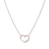 Thumbnail Image 0 of Heart Necklace 14K Rose Gold 16" to 18" Adjustable