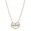 Thumbnail Image 0 of Mom Heart Necklace 14K Yellow Gold 16 to 18 Adjustable