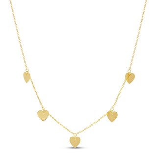 Heart Charm Choker Necklace 14K Yellow Gold|Kay