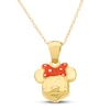 Thumbnail Image 0 of Children's Minnie Mouse Enamel Necklace 14K Yellow Gold 13"