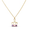 Thumbnail Image 0 of Children's Cubic Zirconia Crown Necklace 14K Yellow Gold 15"