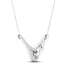Thumbnail Image 1 of Love + Be Loved Diamond Necklace 1/6 ct tw 10K White Gold 18"