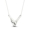 Thumbnail Image 2 of Love + Be Loved Diamond Necklace 1/6 ct tw 10K White Gold 18"
