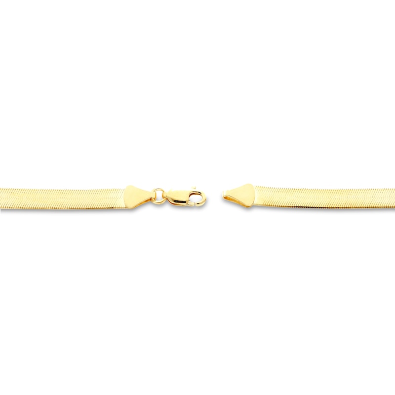 Solid Herringbone Chain Necklace 10K Yellow Gold 20"