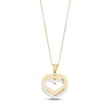 Thumbnail Image 0 of Double Heart Necklace 14K Two-Tone Gold 18"