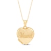 Thumbnail Image 0 of "Mama" Engraved Heart Locket 10K Yellow Gold 18"