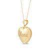 Thumbnail Image 1 of "Mama" Engraved Heart Locket 10K Yellow Gold 18"