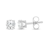 Thumbnail Image 2 of Round-Cut Diamond Solitaire Stud Earrings 1/2 ct tw 10K White Gold (I/I3)