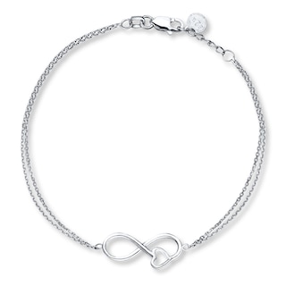 Infinity Heart Bracelet Sterling Silver