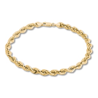 Rope Chain Bracelet 14K Yellow Gold 8" Length|Kay