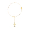 Thumbnail Image 1 of Beaded Rosary Bracelet 14K Tri-Tone Gold 6.5"