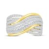 Thumbnail Image 3 of Diamond Multi-Row Crossover Ring 1 ct tw 10K Yellow Gold