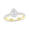 Thumbnail Image 0 of Linked Always Pear-Shaped Diamond Halo Engagement Ring 3/4 ct tw 14K Two-Tone Gold