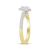 Thumbnail Image 1 of Linked Always Pear-Shaped Diamond Halo Engagement Ring 3/4 ct tw 14K Two-Tone Gold