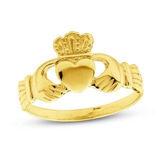 6 14k Polished Ladies Claddagh Ring 14 kt Yellow Gold Size 6 14k Polished Ladies Claddagh Ring 14 kt Yellow Gold Size