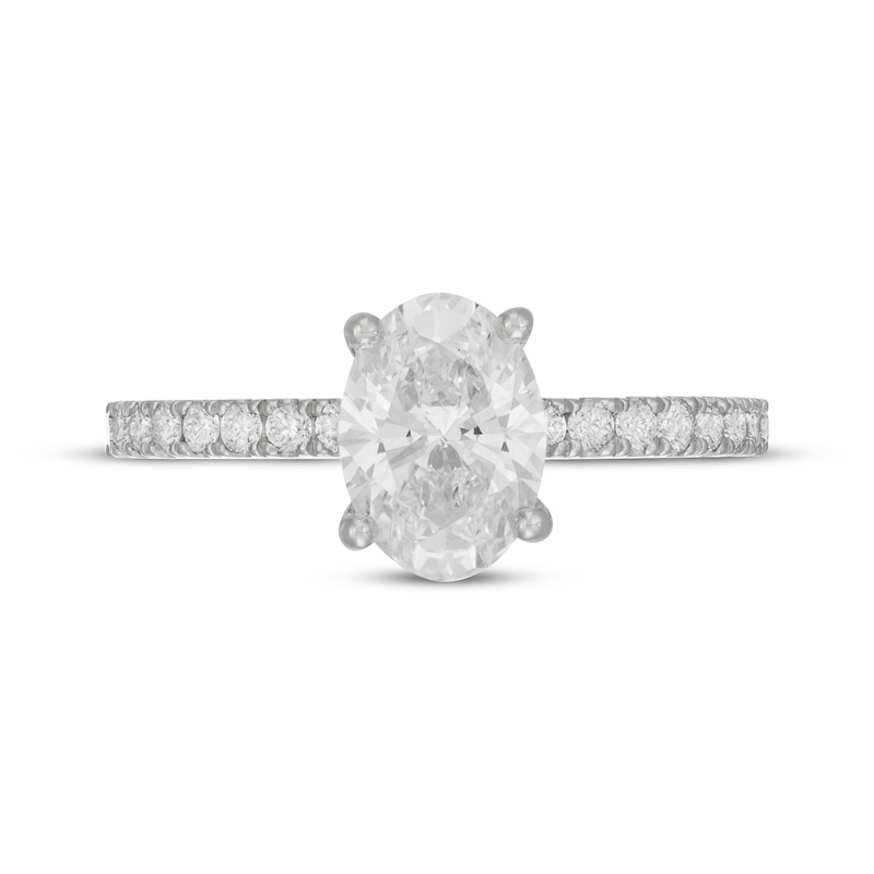 Neil Lane Artistry Oval-Cut Lab-Created Diamond Engagement Ring 2 ct tw 14K White Gold