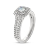 Thumbnail Image 1 of THE LEO First Light Diamond Round-Cut Double Halo Engagement Ring 1 ct tw 14K White Gold